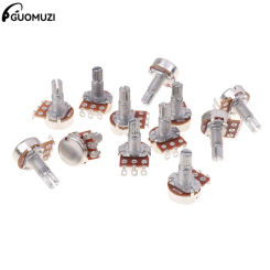 1pc A500K B500K A250K B250K Potentiometer Splined Small Pot Electric Guitar Bass Effect Amp Tone Volume 15mm 18mm Shaft Parts