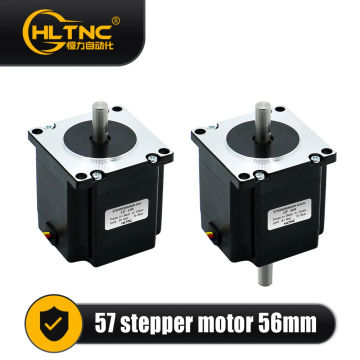 Nema 23  Stepper Motor 1.2N.m 57HS56mm 171ozin Dual Axle 6.35/8mm Single Axle 6.35mm/8mm Current 3.0A For CNC Router 3D Printer