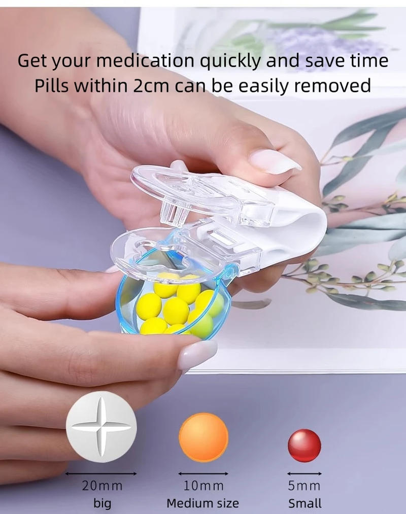 Description Picture 5 of itemPortable Pill Taker Medicine Storage Box Anti Pollution Pill Tablet Crusher for Personal Health Care