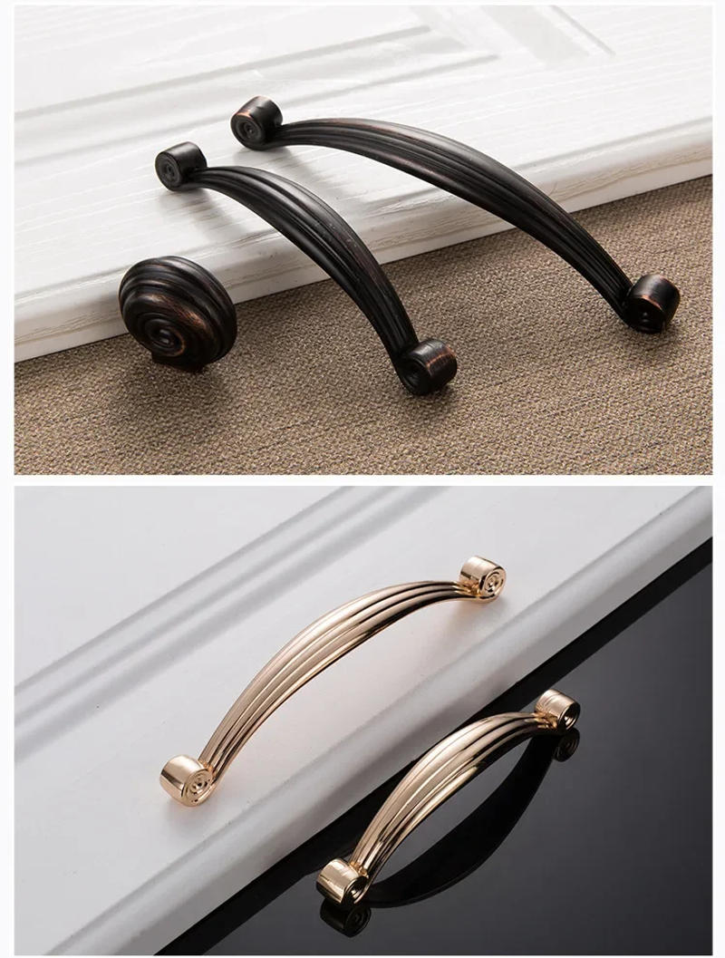 Description Picture 5 of itemEuropean Zinc Alloy Green Bronze Cabinet Handles Door Pulls Drawer Knobs Kitchen Cupboard Handles Furniture Handle Hardware