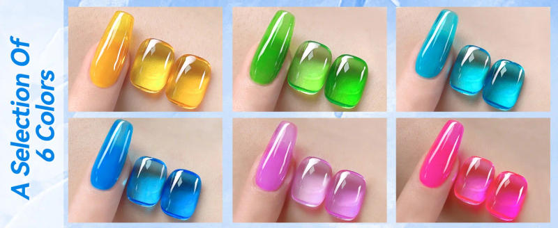 Description Picture 3 of itemBORN PRETTY Sheer Nude Pink Jelly Gel Nail Polish 10ml Natural Milky White Translucent Color Need UV Light Cure Gel Polish