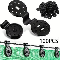 100PCS Shading Cloth Lock Clip, Greenhouse Shading Cloth Fixing Clip, Fence Shading Net Clip, Camping Tent Accessories