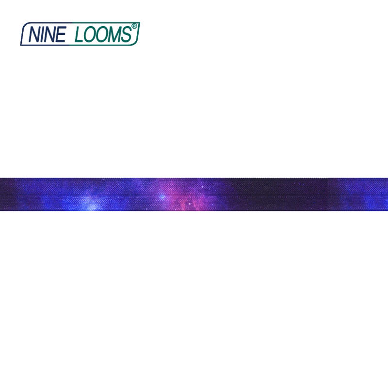 Description Picture 5 of itemNINE LOOMS Print Fold Over Elastic FOE 5/8" 15mm Rainbow Floral Spandex Satin Band Hair Tie Headband DIY Sewing Trim 2 5 10 Yard