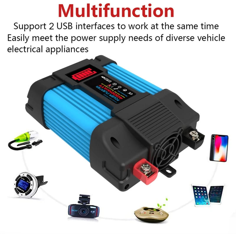 Description Picture 4 of item4000/6000W Inverter DC AC110/220V Car Voltage Converter Charger Adapter Dual USB Voltage Transformer Power Modified Sine Wave