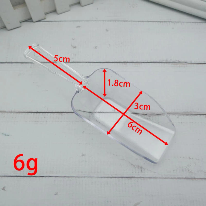 Description Picture 4 of item6PCS Plastic Ice Scoops Ice Scoopers Transparant Ice Shovel For Candy Dessert Grain Birthday Party Dessert Kitchen Accessories