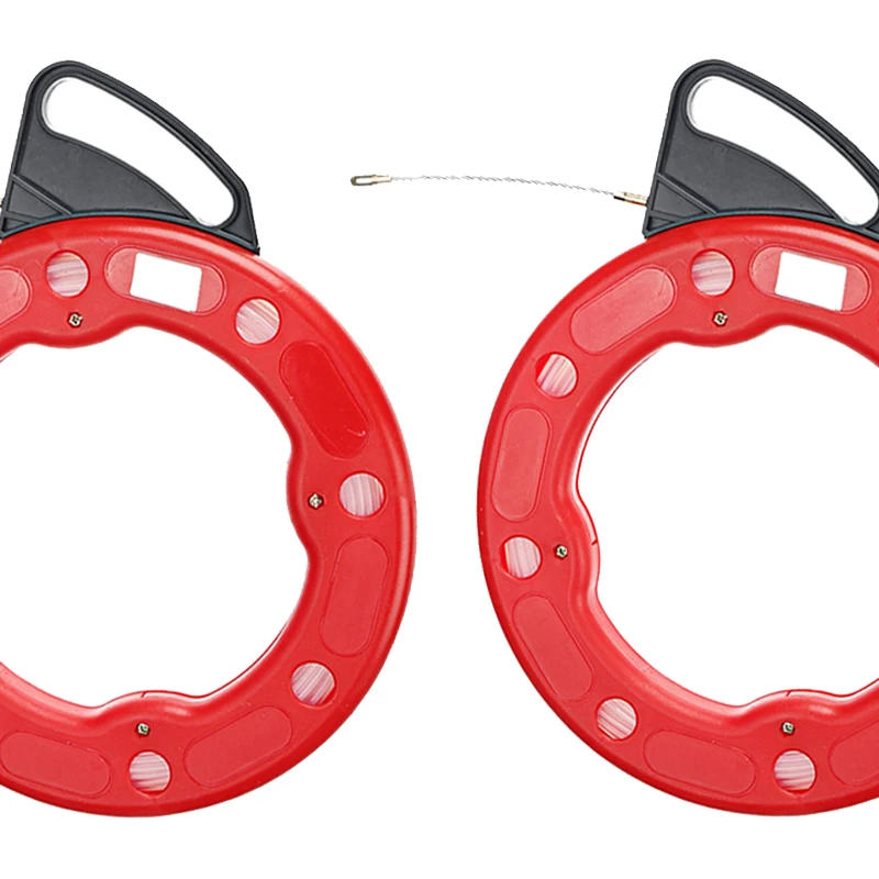Description Picture 4 of item15-30 Meter Fiberglass Professional Cable Puller Flexible Glider Swivel Fish Tape Portable Reel Conduit Duct Wire Pulling Tool