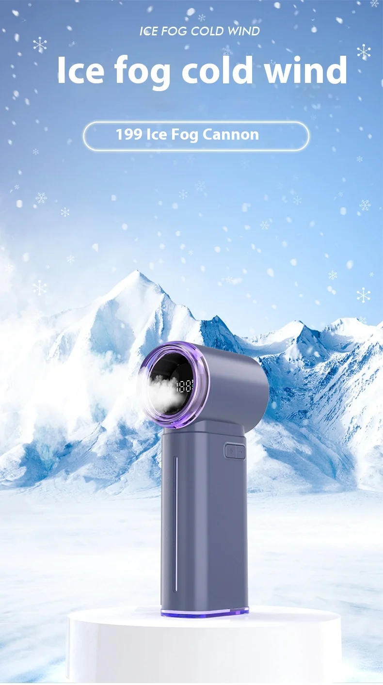 Description Picture 2 of itemHandheld Water Spray Fan 3500mAh, 199-Speed Portable Cooler with Mist Function - USB Rechargeable for Outdoor Office