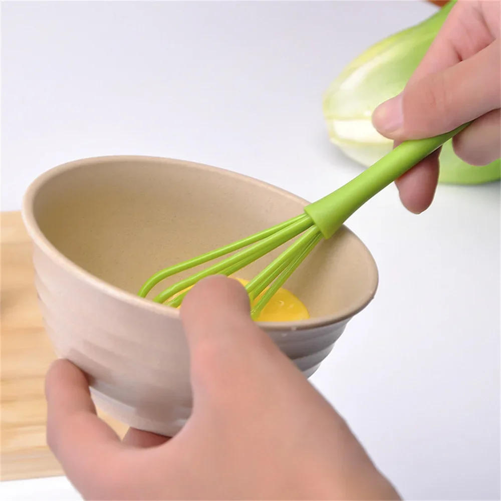 Description Picture 3 of itemKitchen Silicone Whisk Non-Slip Egg Beater Milk Frother Kitchen Utensil 17x4cm Kitchen Silicone Egg Beater Tool Easy To Clean