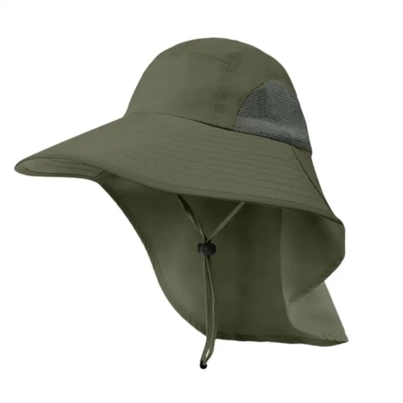 Description Picture 6 of itemWide Brim Sun Hat With Neck Flap For Men Women Adjustable Outdoor 50+UPF Protection Safari Cap Hiking Fishing Hat