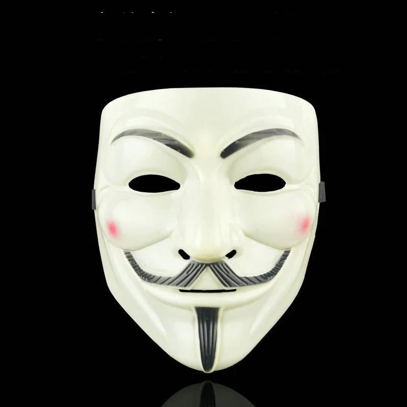 Description Picture 5 of itemMovie Cosplay V for Vendetta Hacker Mask Anonymous Guy Fawkes Halloween Christmas Party Gift for Adult Kids Film Theme Mask