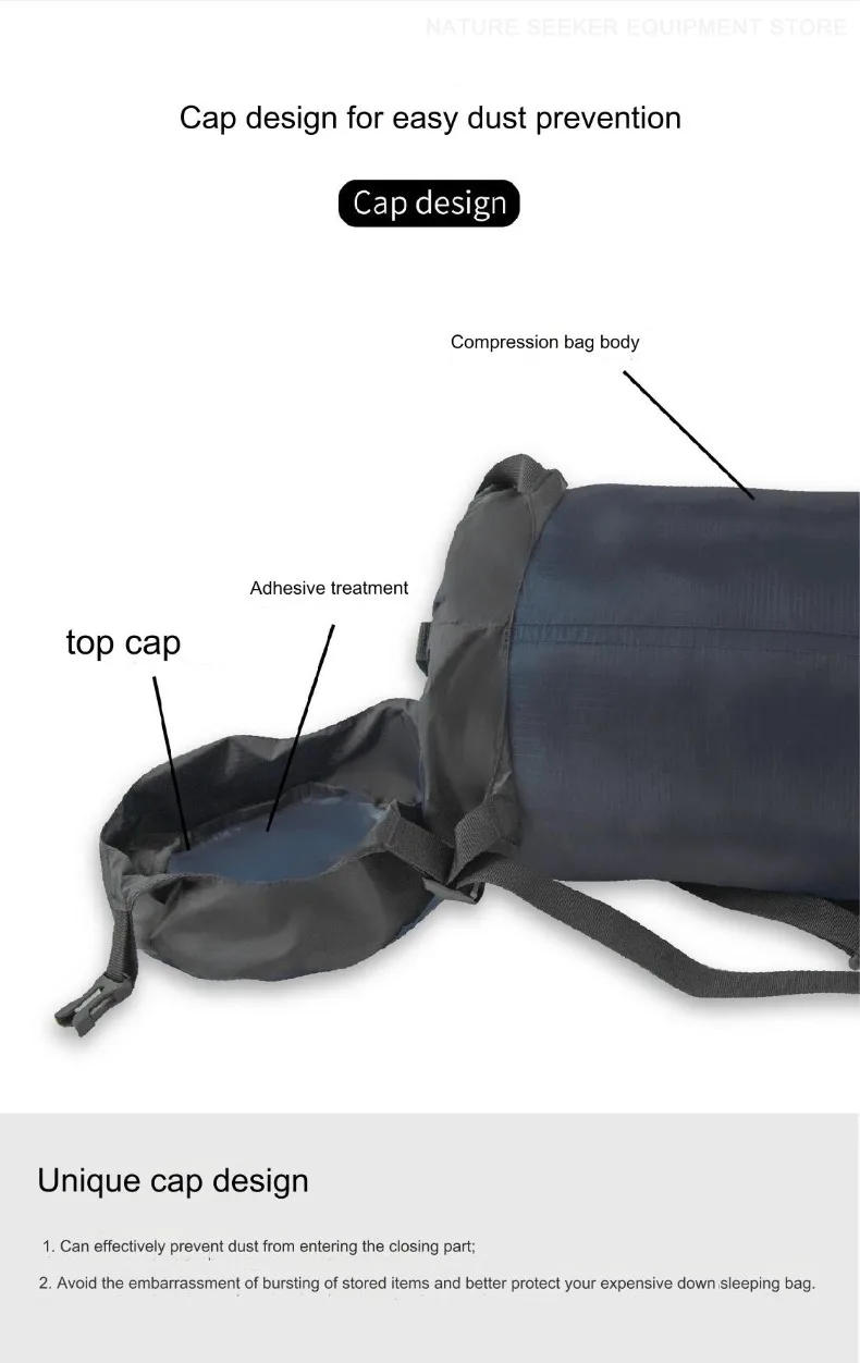 Description Picture 4 of itemCompression Bag for Sleeping Bag Outdoor Down Jacket Clothing Pouch Waterproof Storage Pack for Travel Hiking Camping Equipment