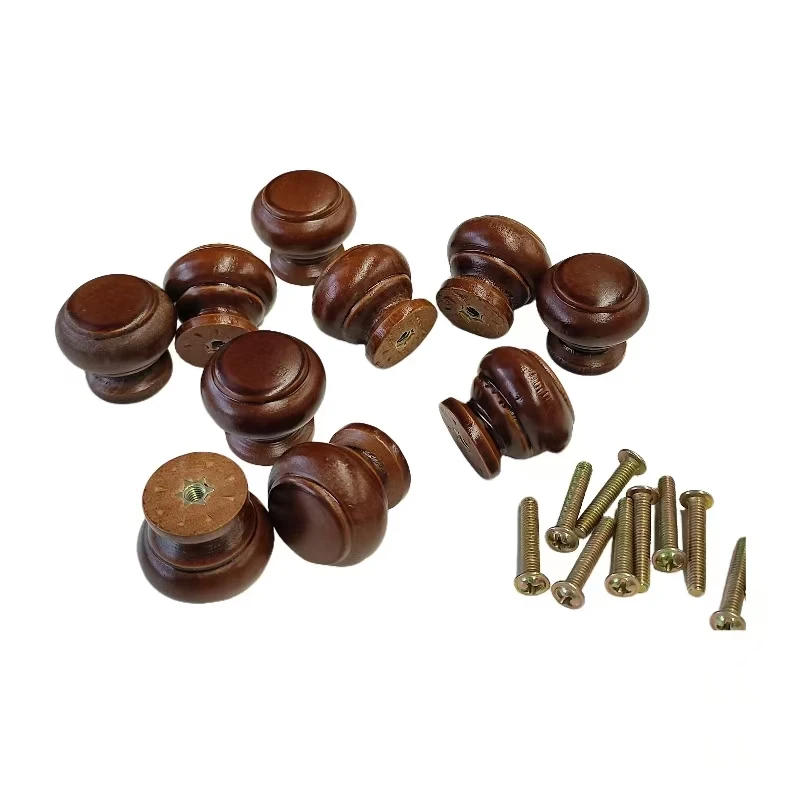 Description Picture 5 of item10PCS Round Wooden Cabinet Knobs Drawer Knobs Kitchen Cupboard Handles Wardrobe Door Pulls Furniture Handles Hardware