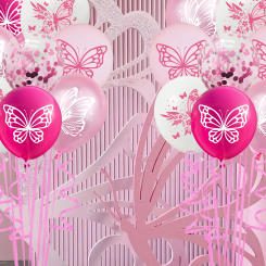 12pcs 12inch Pink Purple Butterfly Latex Balloons Butterfly Theme Party Wedding Birthday Party Decorations