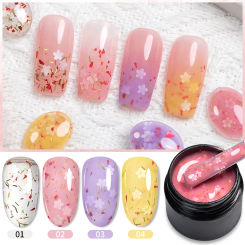 BOZLIN  Flower Shiny Gel 5ml Glitter Sequins Nail Polish Soak Off UV  LED Painting Nail Gel DIY  Nail Art Design Varnish
