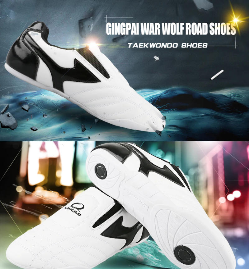 Description Picture 3 of itemWhite Breathable Taekwondo Shoes Karate Kung Fu Wrestling Martial Arts Shoes Adults Child Non-slip Soft Oxford Soles Sneakers