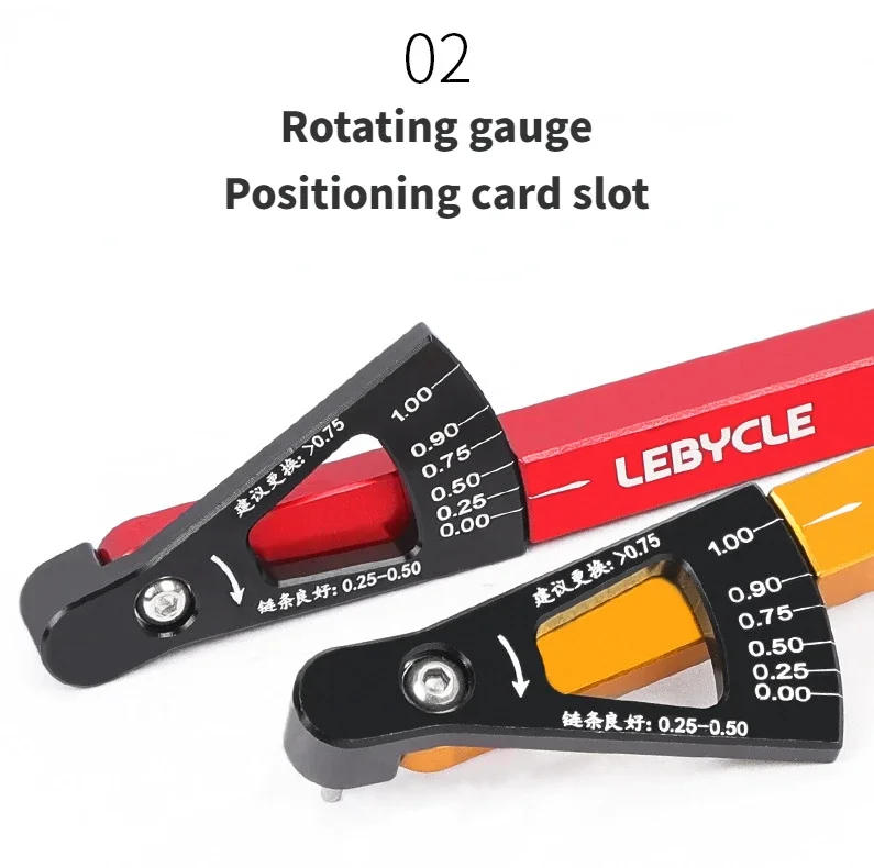 Description Picture 5 of itemMTB Bicycle Chain Wear Indicator Measurer Links Checker Aluminum Alloy Road Bike Repair Accurate Tools