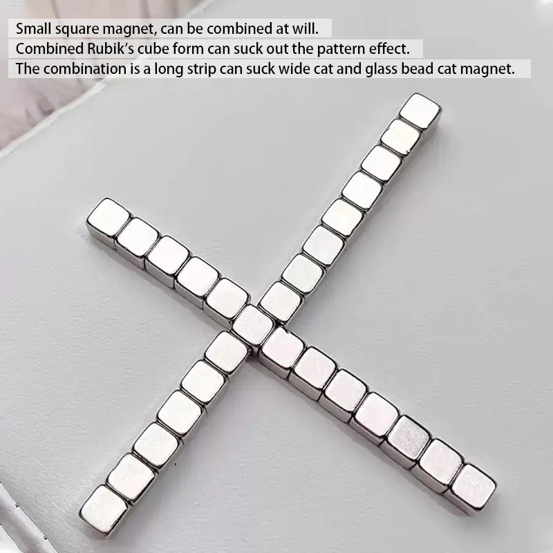 Description Picture 6 of itemStrong Magnet Cube Cat Magnet For Nail Gel Polish 27Pcs Nail Magnetic Stick Square Round Multi-Function Magnet Manicure Tools