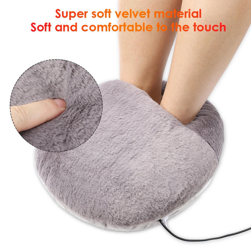 Description Picture 2 of itemUSB Winter Electric Foot Heating Pad Under Desk Household Foot Warmer Heater Soft Plush Foot Warming Thermostat Mat Warm Pad