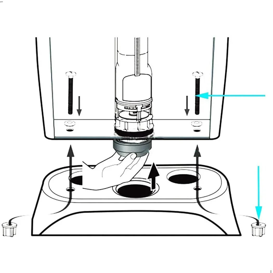 Description Picture 6 of item2pcs Toilet Seat Hinge Bolts Screw Fixing Fitting Kit Toilet Seat Plastic Fastener Repair Accessories