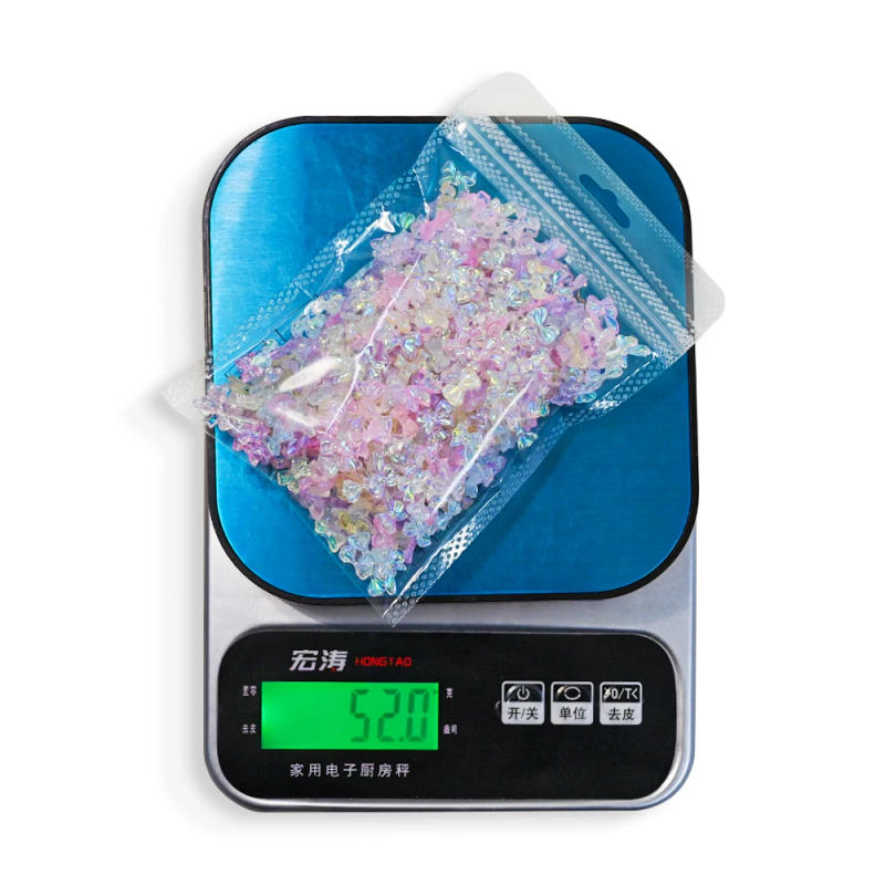 Description Picture 3 of item500/750pcs Aurora Resin Ribbon 3D Nail Art Rhinestones 50g/bagTransparent Bowtie Nail Charms Aurora Bow Nail Art Decorations #4