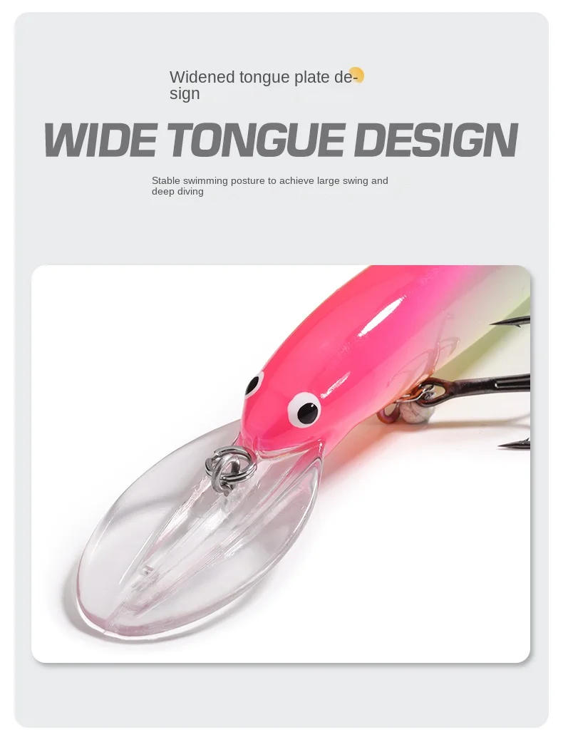 Description Picture 6 of itemMinnow 90mm/12g Long Throw Fishing Lures Deep Diving Sea fishing Hard Crankabits Wobblers Ocean Boat Fishing Tackle