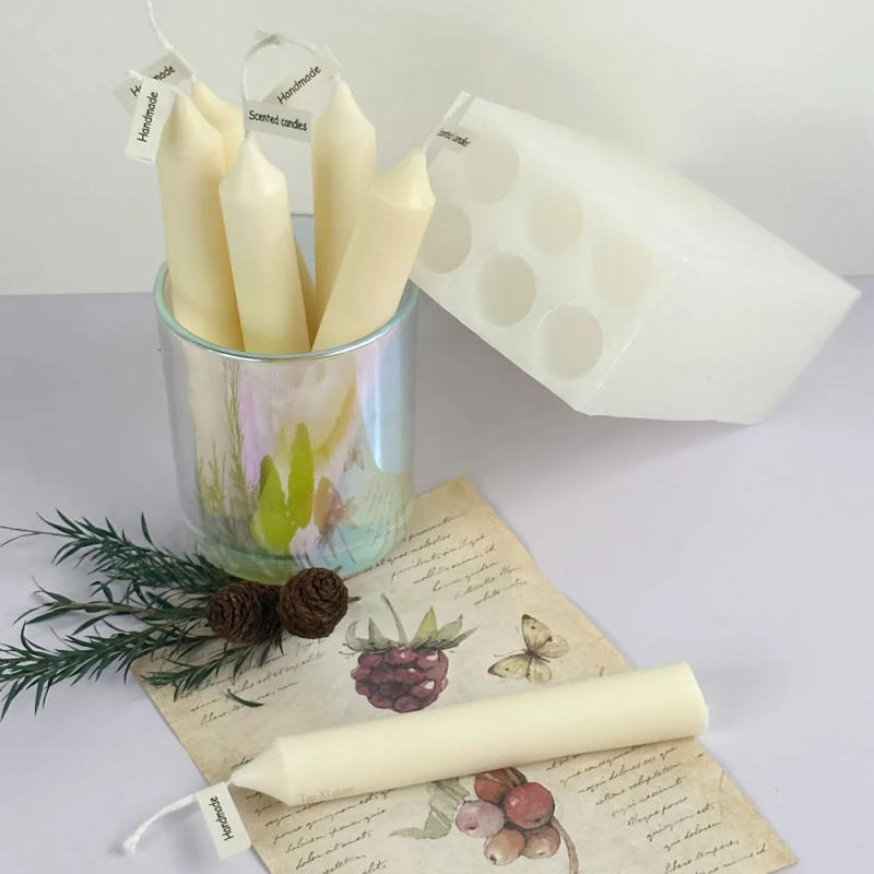 Description Picture 6 of item1PC 6 Hole Silicone Candle Mold DIY Long Rod Cylindrical Scented Candle Soap Crafts Making Home Dinner Decoration Supplies