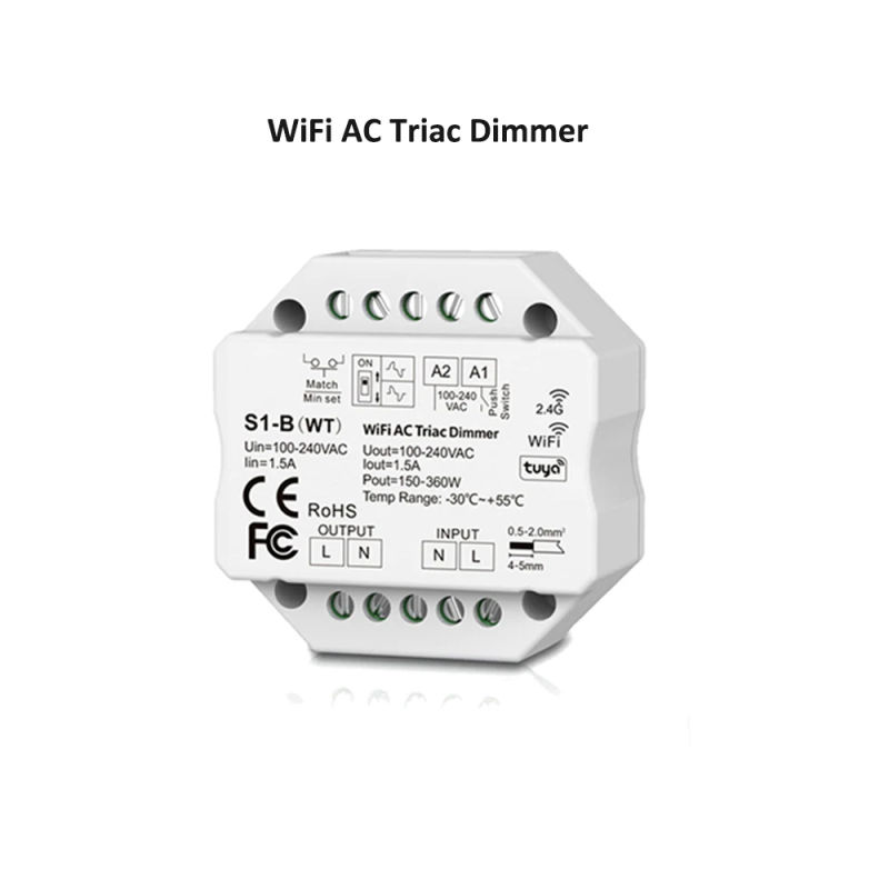 Description Picture 2 of itemTuya Smart Life WiFi RF AC Triac Dimmer LED Controller Push Switch 110V 220V 230V Wireless Remote Smart Home Alexa Google Home