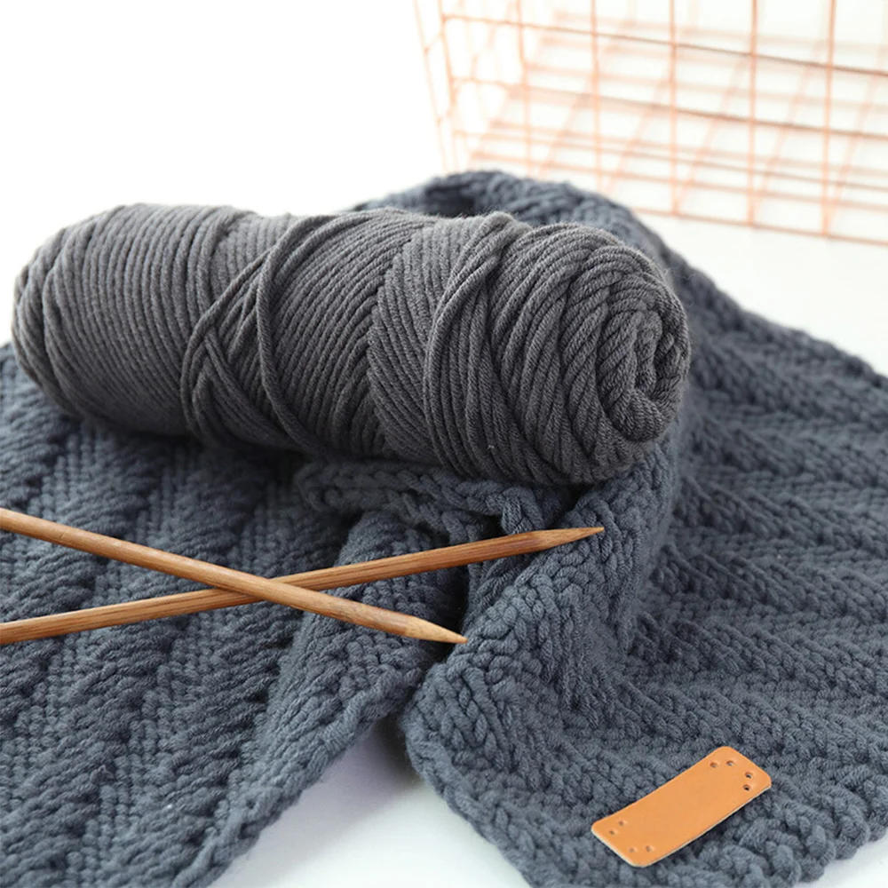 Description Picture 4 of item100g/roll 8-ply Milk Cotton Yarn Hand-Knitting Thread Soft Warm DIY Cotton Threads Baby Wool for Hand Knitting Crochet Yarn