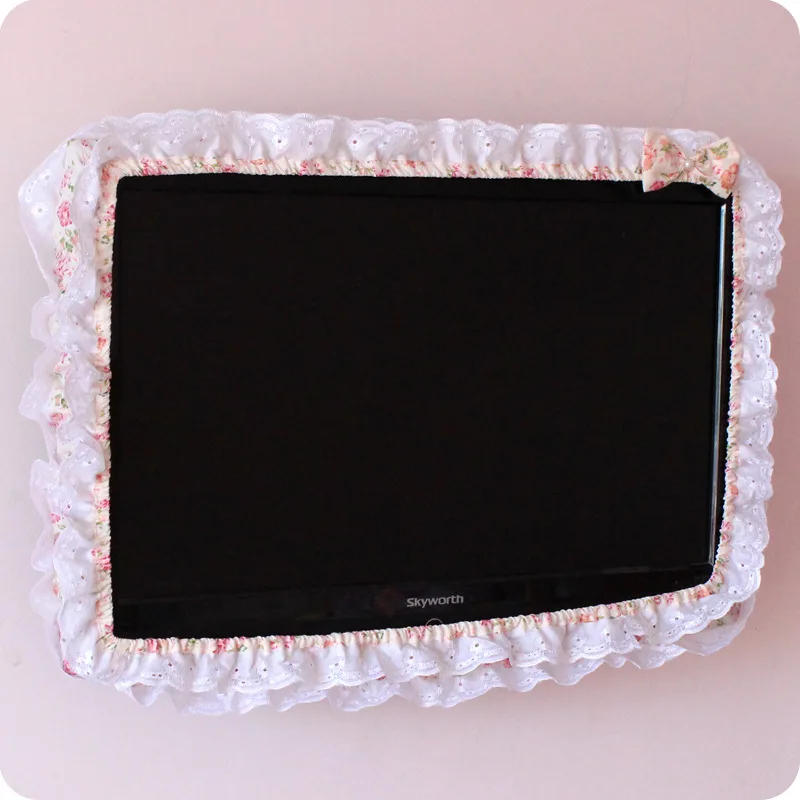 Description Picture 6 of item24-48INCHES Fabric TV Circle Power on Without Taking Out Dust Cover Monitor Screen Home Decorations Dust Cover with Elastic