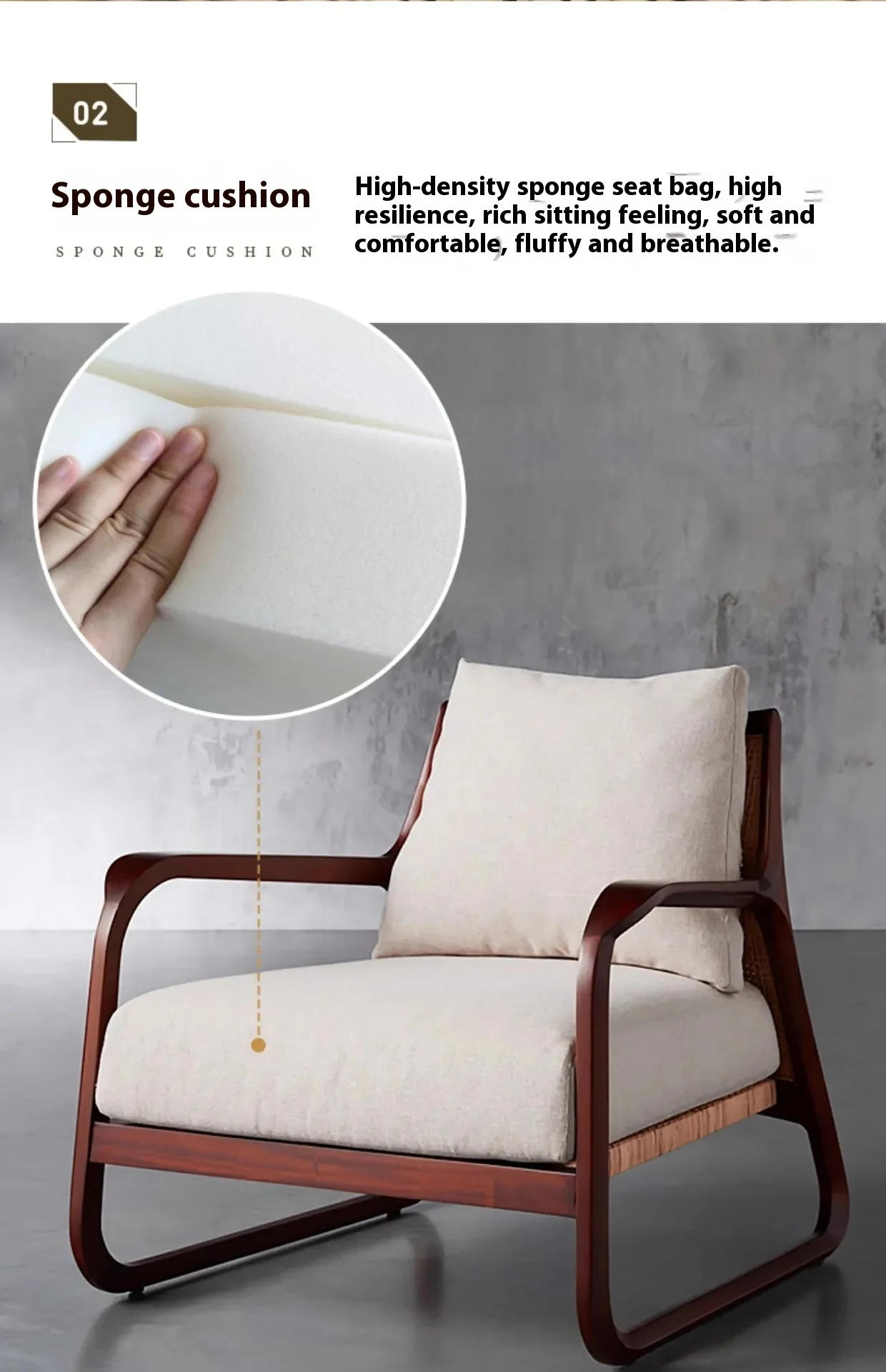 Description Picture 6 of itemDecorative Armchair Portable Ratten Wicker Chair Living Room Chairs Advanced Salons Furniture Prefabricated Make Up Black