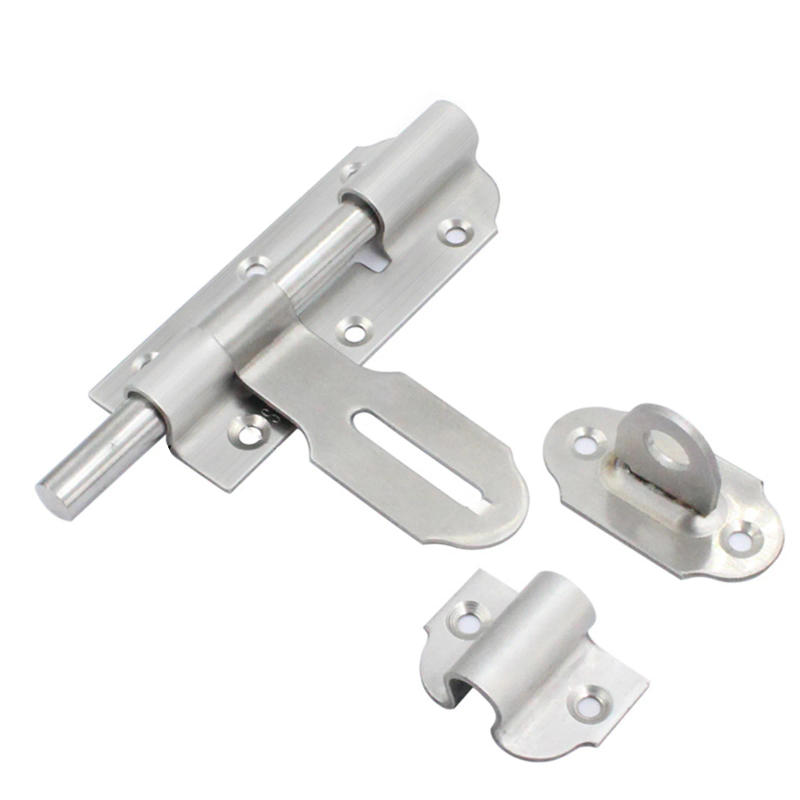 Description Picture 4 of item1Set Silver Stainless Steel Door Latch Solid Sliding Bolts Latch Hasp Home Hardware Gate Safety Toilet Door Lock