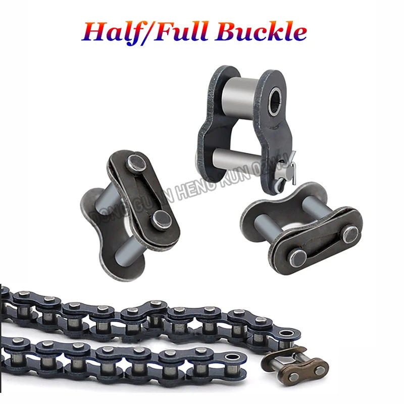 Description Picture 5 of itemTransmission Half/Full Buckle Chain Industrial Drive Chain 06B/08B/10A/12A/16A/08A/06C-1 Roller Chain Connector Carbon Steel