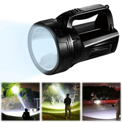 Super Bright LED Flashlight Rechargeable Spotlight Flashlight High Lumens Searchlight for Camping Hiking Emergency Outages