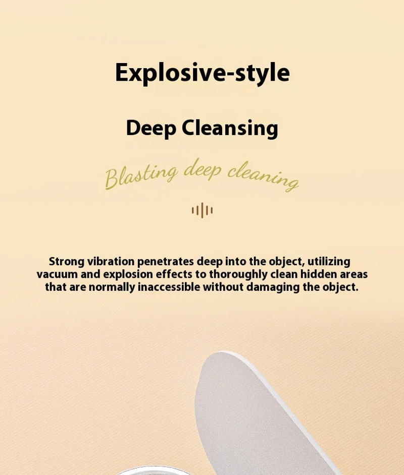 Description Picture 4 of itemMini Ultrasonic Household Cleaner High-Frequency Vibration Tool for Glasses Jewelry Tableware Deep Cleaning