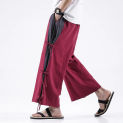 Spring and summer men's casual pants Chinese style wide leg pants men straight leg casual urban youth loose outdoor men's pants