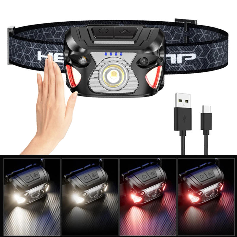 Description Picture 5 of itemHigh Brightness Headlight Motion Sensor Powerful LED Work Light USB Charging XPE COB Headlamp for Outdoor Fishing Camping Hiking