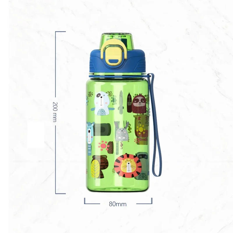 Description Picture 5 of item600ML Children's Water Bottle for Summer Student Drinking Bottle Plastic Sports Water Bottle Portable Anti-fall and Leak Proof