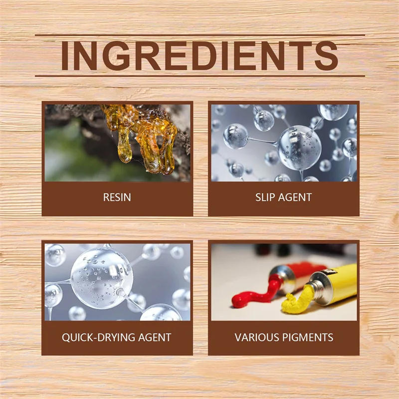 Description Picture 6 of item5Pcs/Set Wooden Furniture Repair Paste Wooden Doors Tables Floors Scratch Repair Filling Paste For Furniture Nursing Renovation