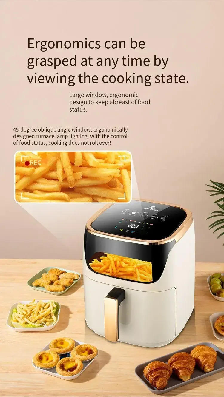 Description Picture 4 of itemIntelligent air fryer large capacity household multi-functional intelligent oil-free smokeless electric oven 220V