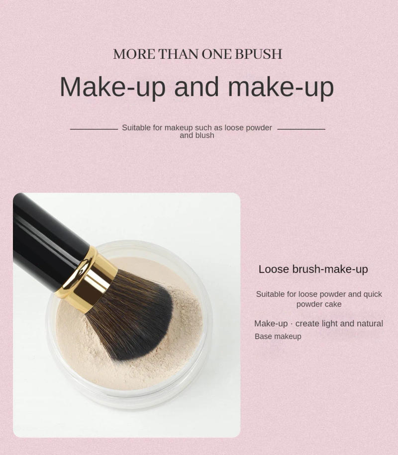 Description Picture 4 of item1 Pcs Retractable Makeup Brushes Powder Foundation Blending Blush Brush Make Up Cosmetics Brushes Female Make Up Brush