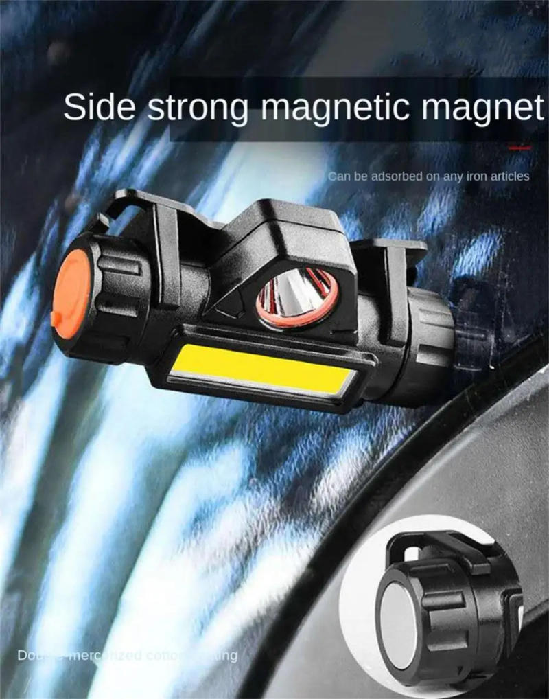 Description Picture 5 of itemOutdoor Portable mini Powerful LED Headlamp XPE+COB USB Rechargeable Headlight Built-in Battery Waterproof Head Head Lamp