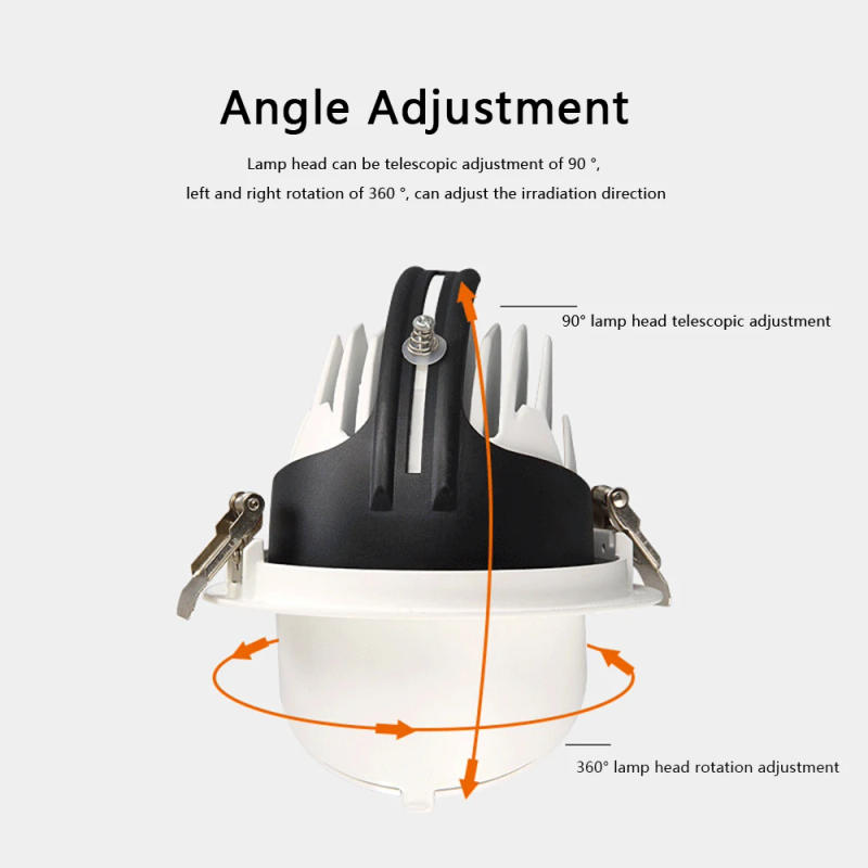 Description Picture 6 of itemSANDIY Adjustable Spotlights Recessed Downlights Super Bright Led Ceiling Lamp Free Rotation COB Spot for Home Shop Display 15W