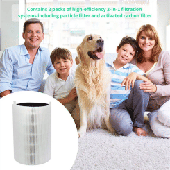 B64B-4 Pcs Replacement Filter For Blueair Blue Pure 411,411+ & Mini Air Purifier,HEPA & Activated Carbon Composite Filter