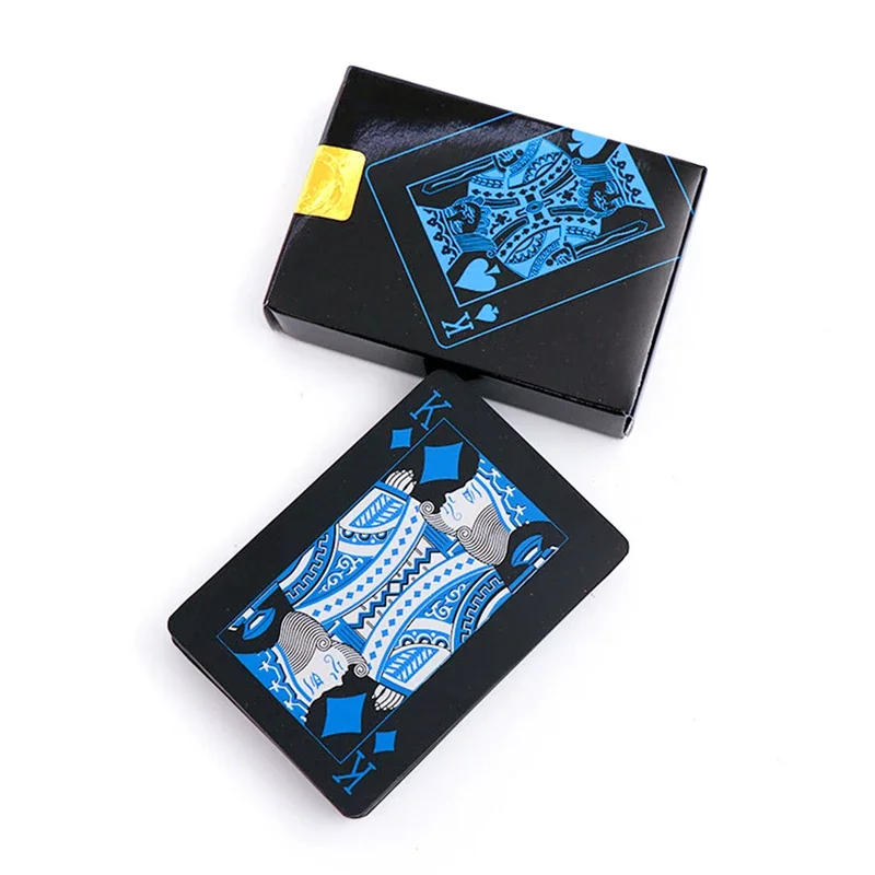 Description Picture 5 of itemWaterproof PVC Pure Black Magic Box-packed Plastic Playing Cards 54pcs Cards Set Deck Poker Classic Magic Tricks Tool Board Game
