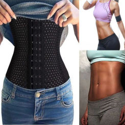 Body Shaper Latex Rubber Waist Trainer Cincher Underbust Corset Shapewear