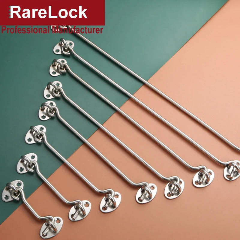 Description Picture 4 of itemStainless Door Hasp Window Hook Door Limit Fixing Windproof Brace Hook Lock Sliding Door Lock MA126 H