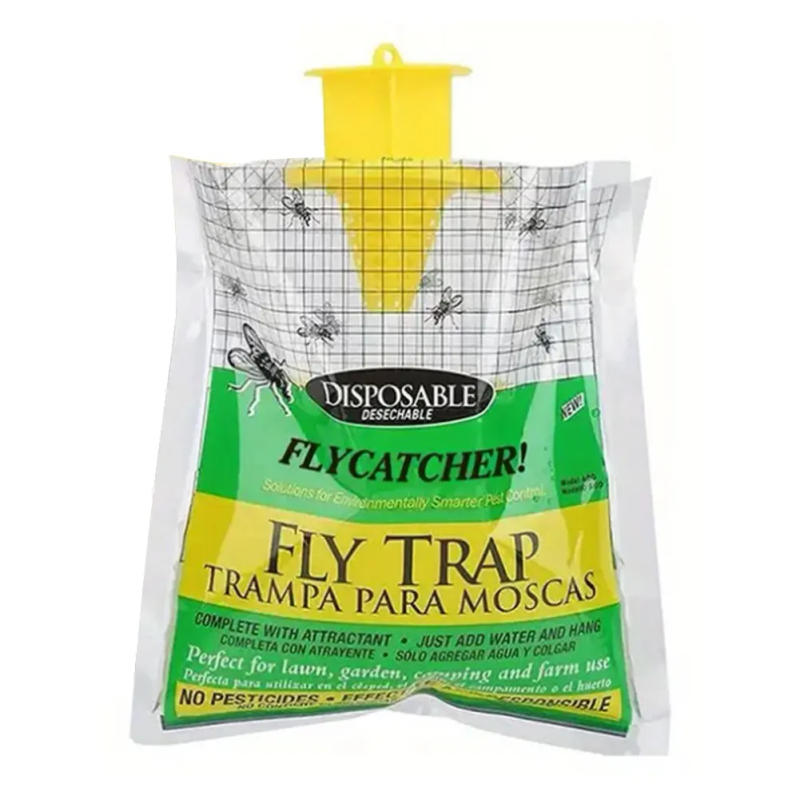 Description Picture 4 of item1-20Pcs Hanging Fly Trap Disposable Fly Catcher Bag Mosquito Trap Catcher Fly Wasp Insect Bug Killer Flies Trap Outdoor Garden