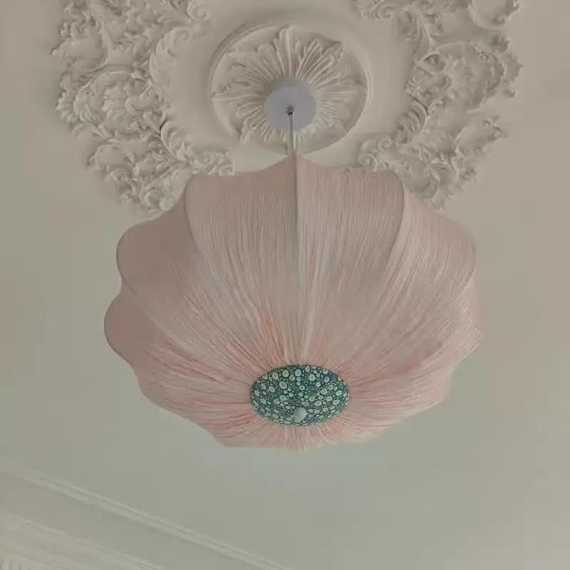 Description Picture 4 of itemFrench romantic hotel restaurant homestay living room bedroom kitchen pink fabric decorative chandelier