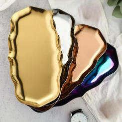 Korean Style INS Wind Stainless Steel Jewelry Tray Desktop Storage Plate Nail Art Equipment Plate Doctor Surgical Dental Tray