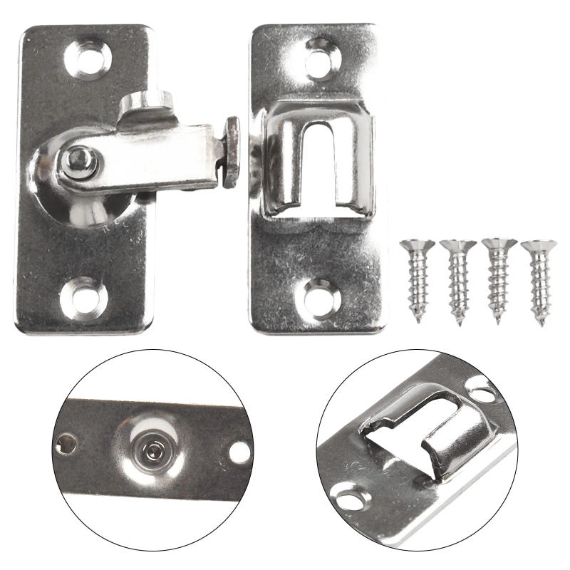 Description Picture 3 of itemCabinet Locks Door Buckle Sliding Door Locks Stainless Steel 90 Degree Barn Bolt Door Lock Bolt Furniture Hardware